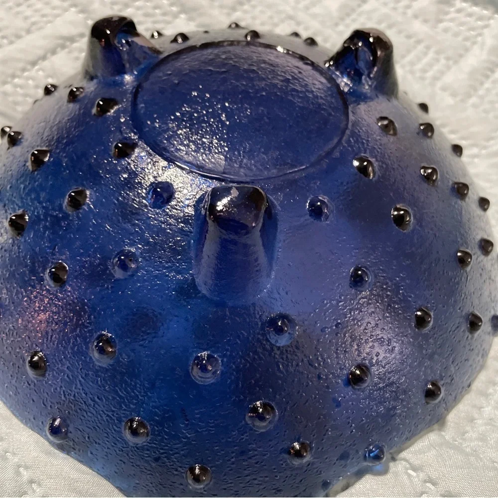 2 Vintage Hobnail Glass Dishes